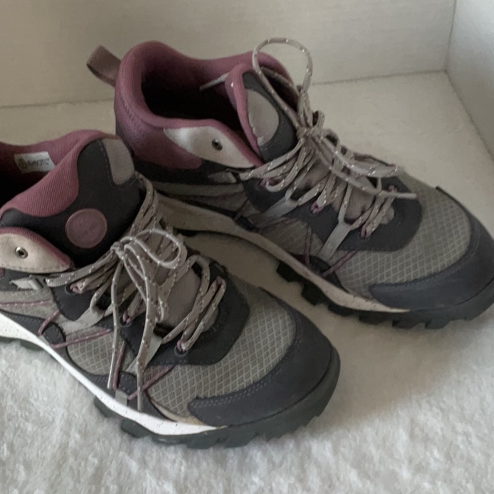 Timberland Gray and Pink Athletic Shoes with Durable Soles